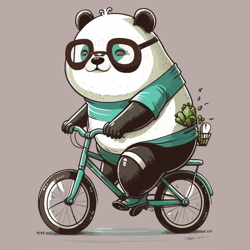 Panda-Radfahrer