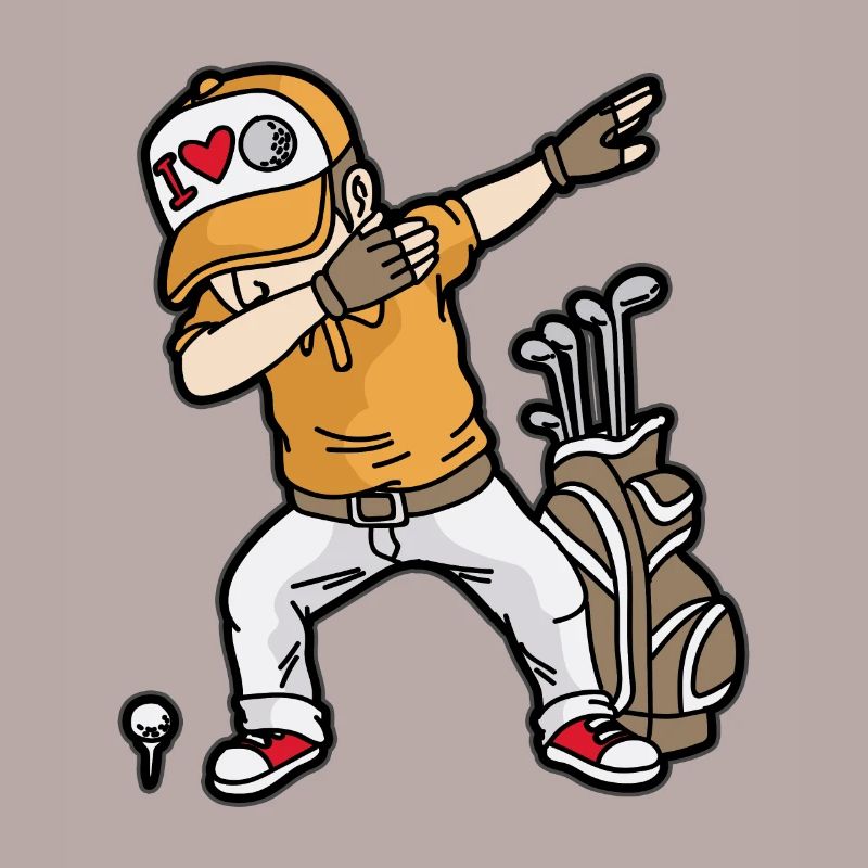 DABBING GOLFER Golf Player Minigolf Golf Course