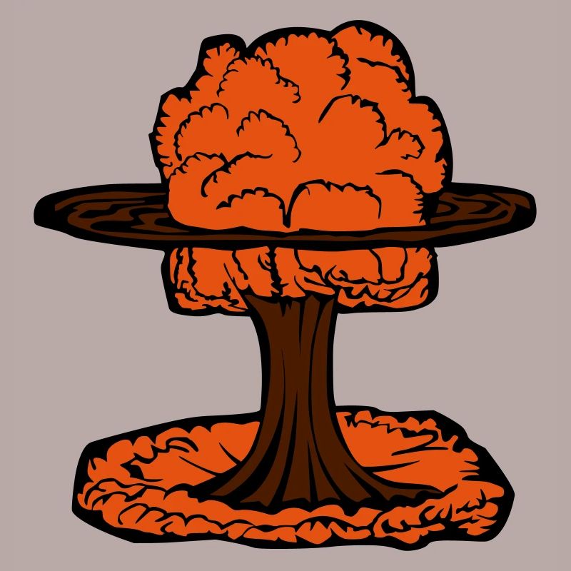 Nuage de champignon d'explosion nucléaire