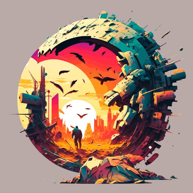 Sci Fi Desolate Weld with an Itinerant