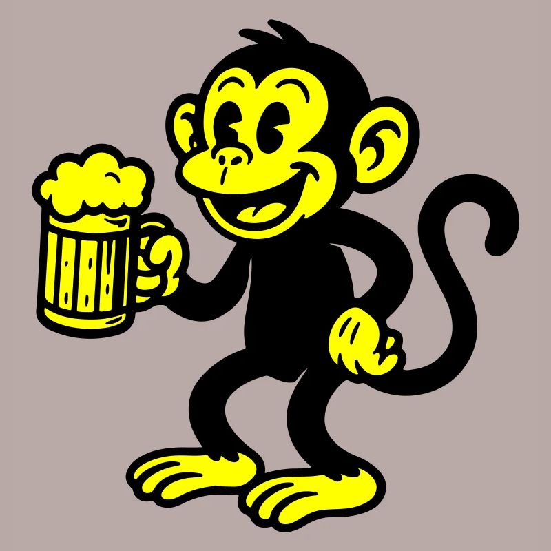 Monkey Beer Drinking