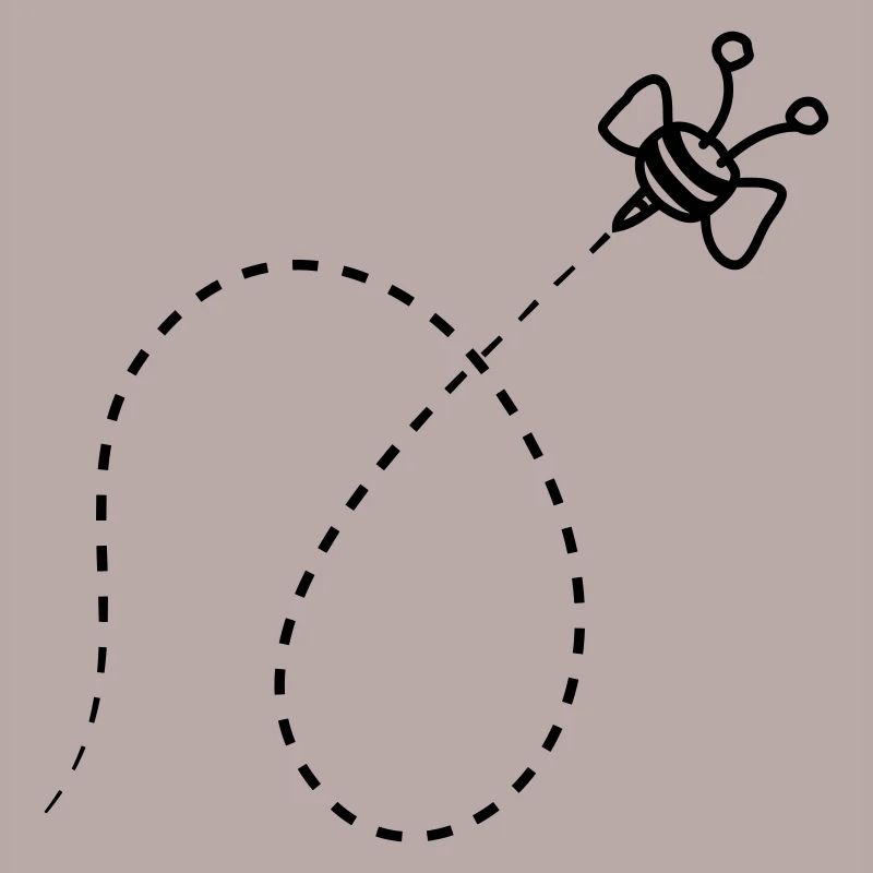 Line Dashed Bee