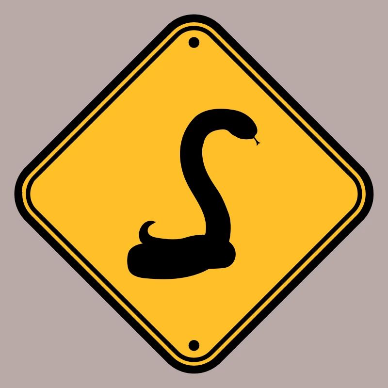 snake caution caution caution note sign s