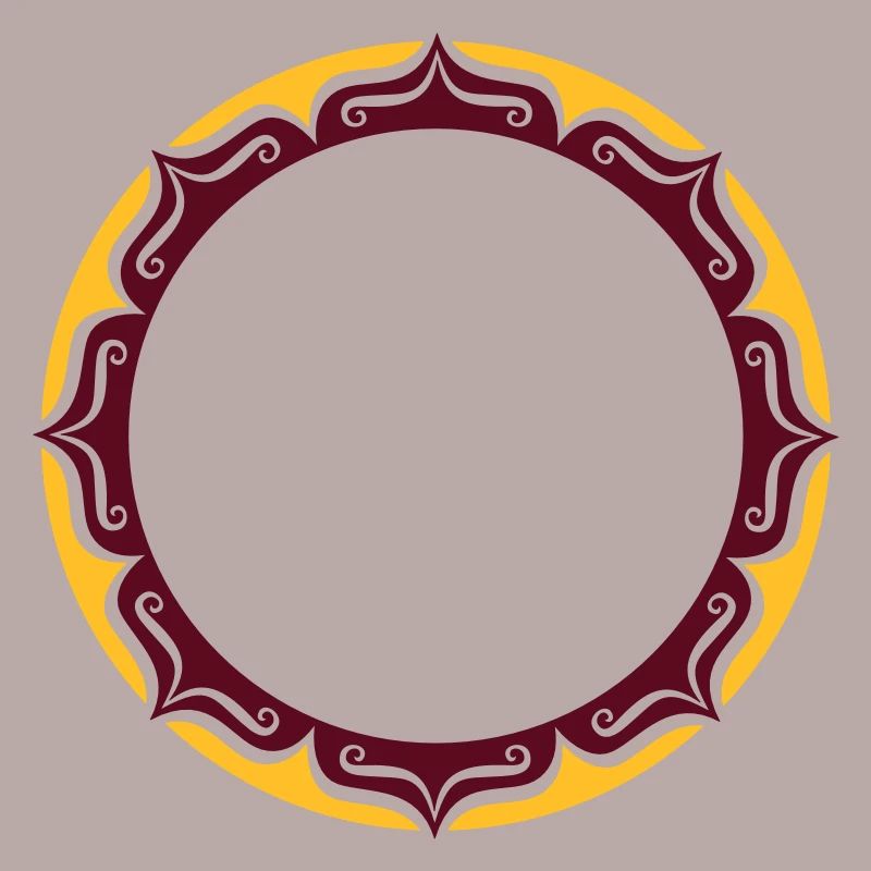 Lotus, Blume, Rahmen, Vorlage, Dein Text, Kreis,
