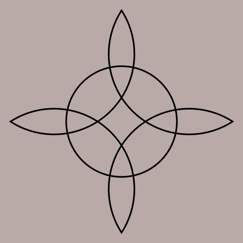 Witch`s Knot, Binds the 4 elements, Magical symbol