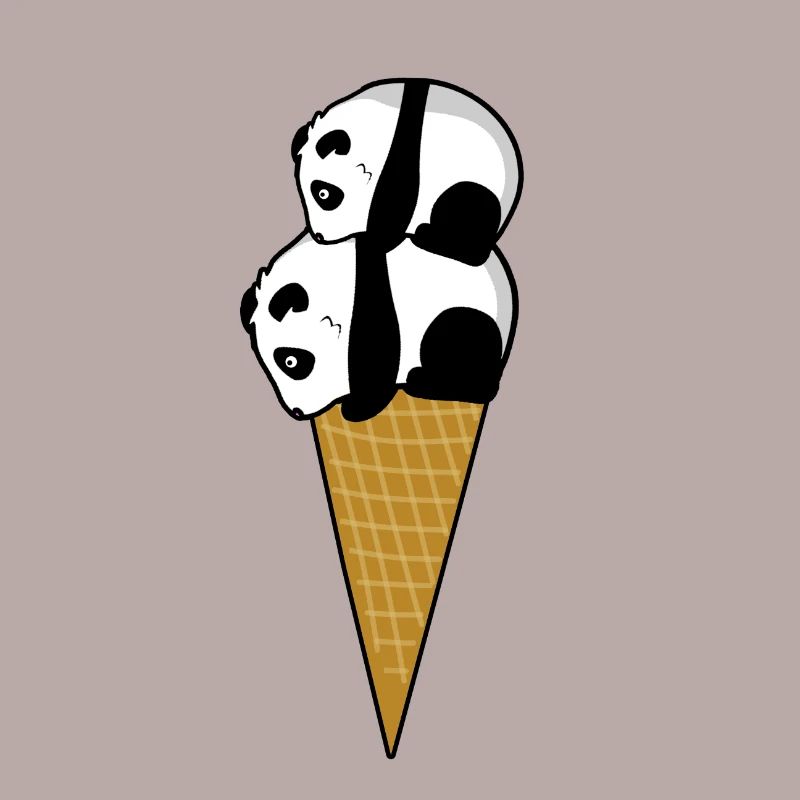 Lustiger Panda Eisbär Eis Geschenk