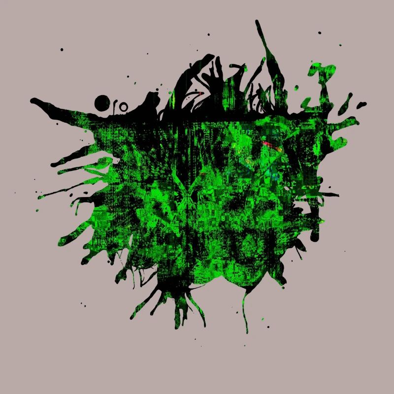 Lustiger Glitch Bug Farbfleck Splash Geschenk