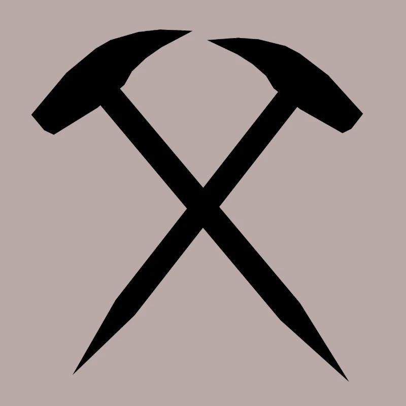 Mallets and irons, mining symbol