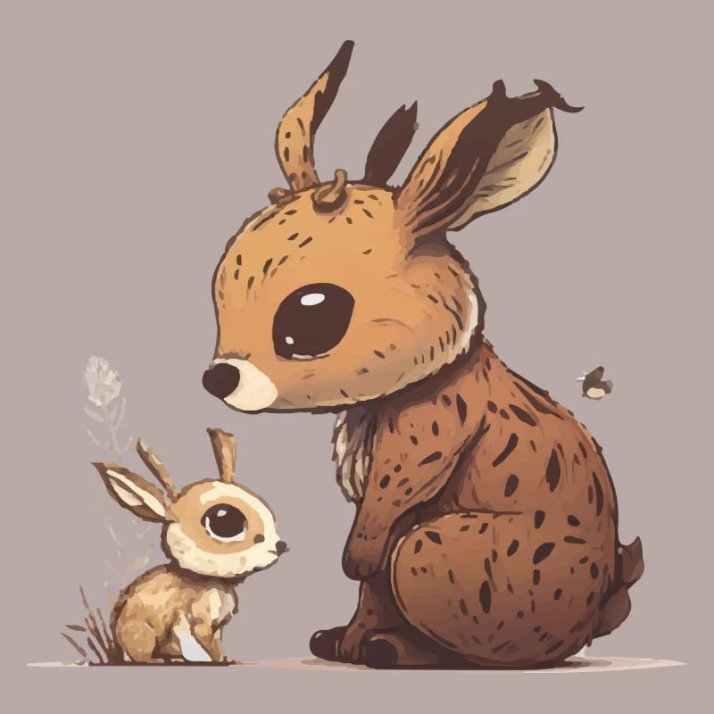 Maman et bébé lapin
