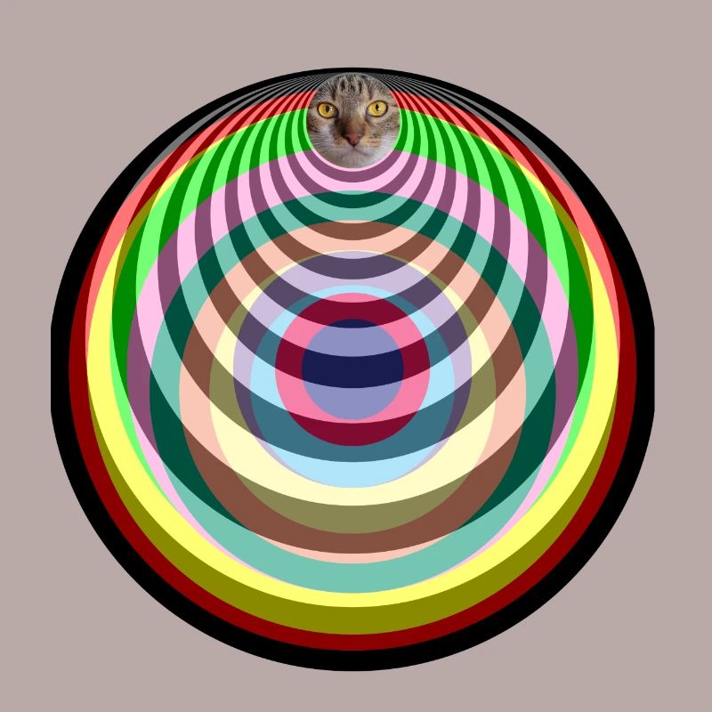 Pop Art psychedelic cat