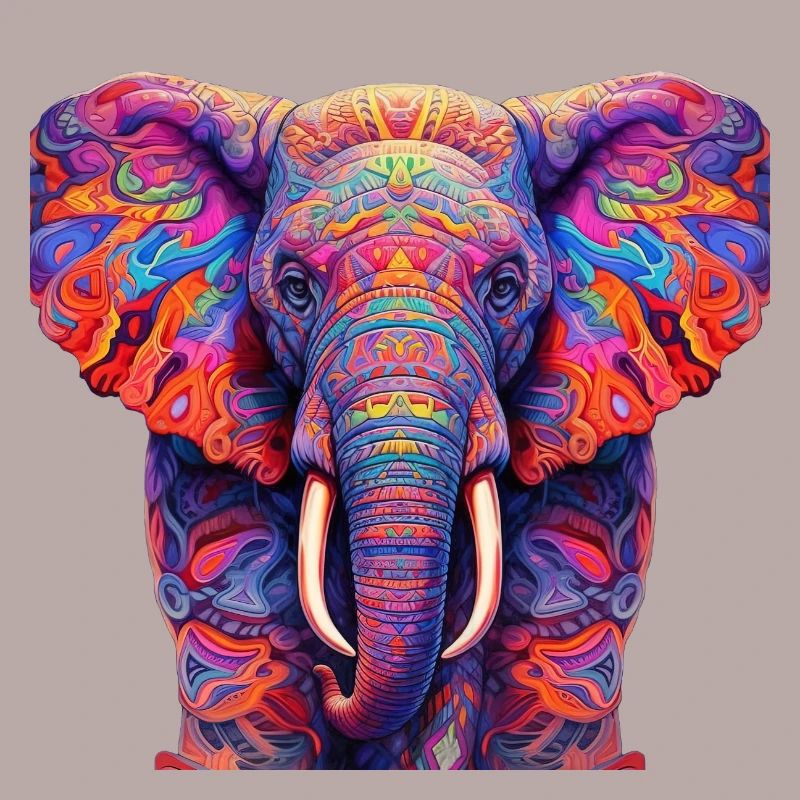 Psychedelic elephant