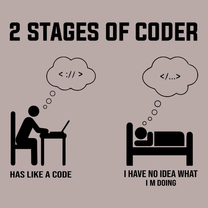 2 étapes du codeur - Idée cadeau Codage de code d’humour
