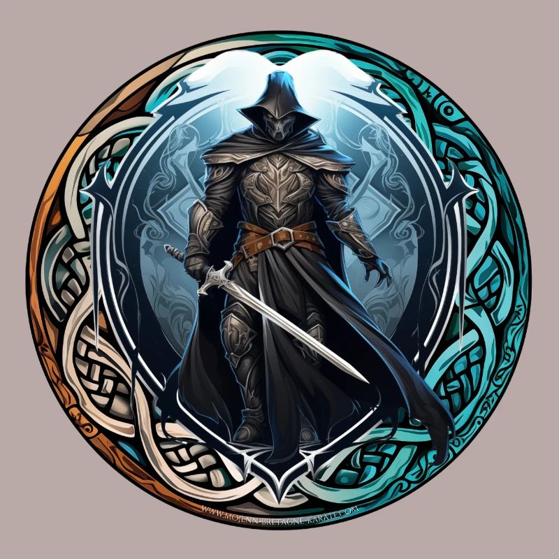 Guerrier celte - magicien à l'épée - rune celte