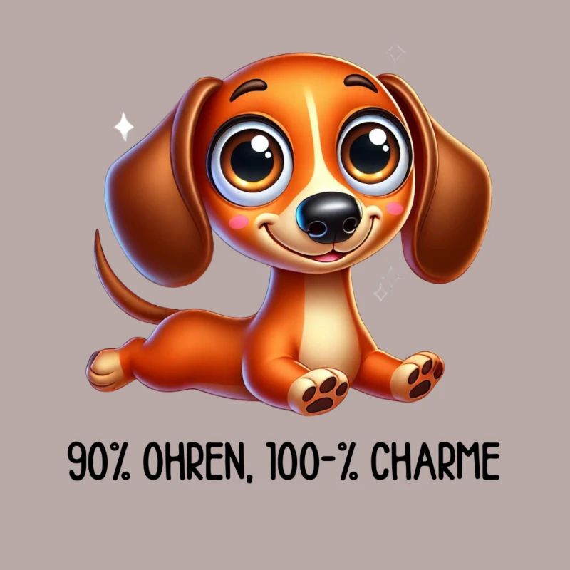 Dackel mit Spruch