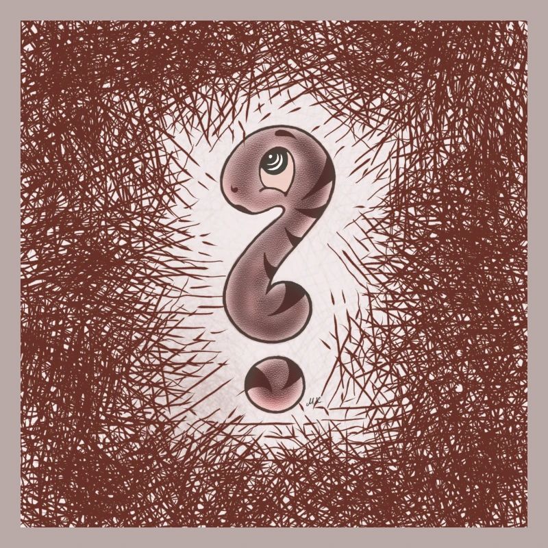 Mignon Point d’interrogation Serpent Brun