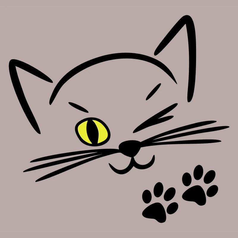 cute cat, winking eye