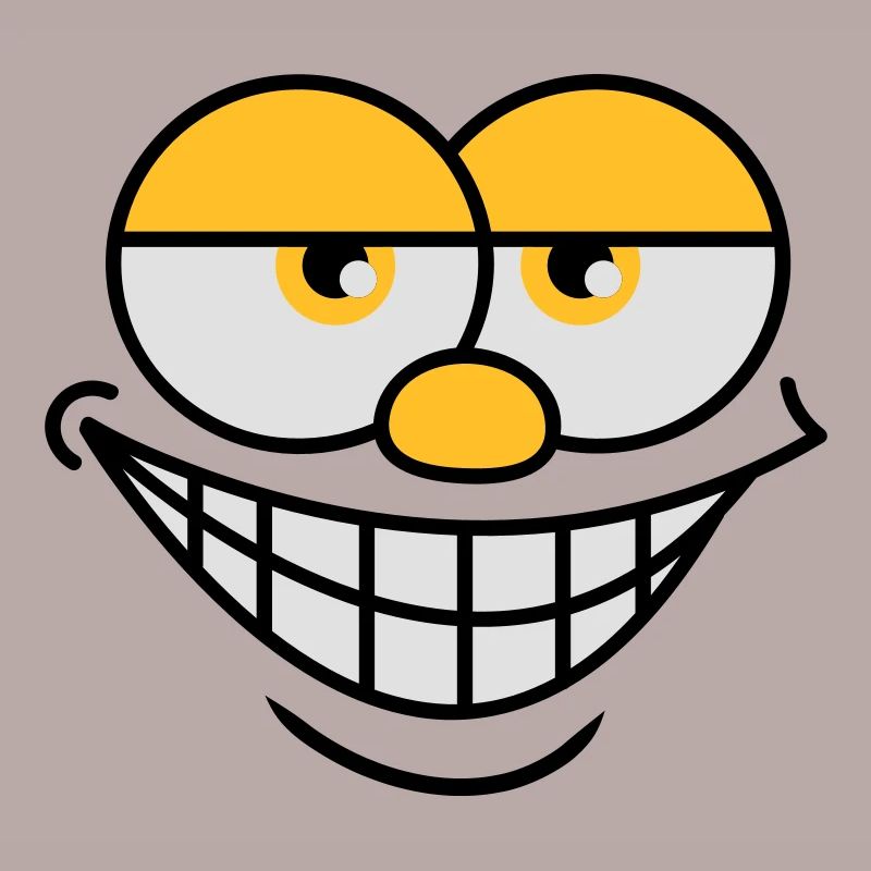 Sourire Comic Face Cool Expression faciale