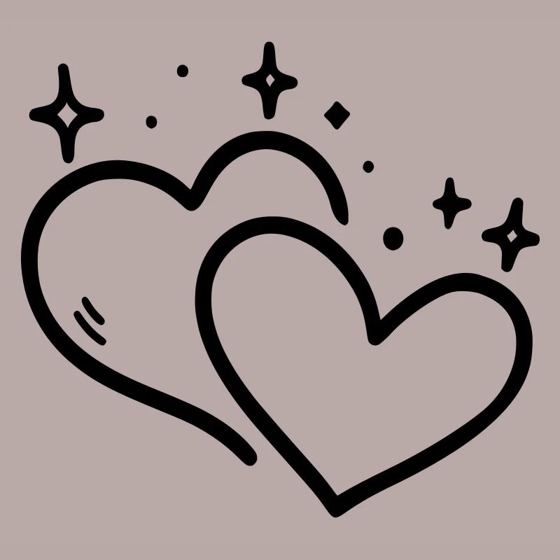 Two Hearts Glitter