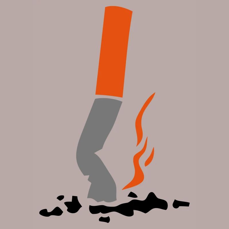 smashed cigarette