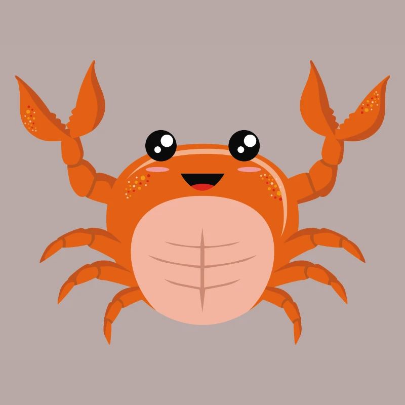 Tiny Soft-shell Orange Crawling Crab