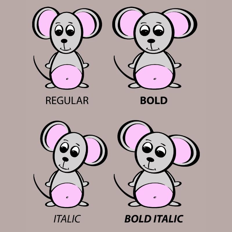 Graphic Designer Mouse - Explication de la typographie