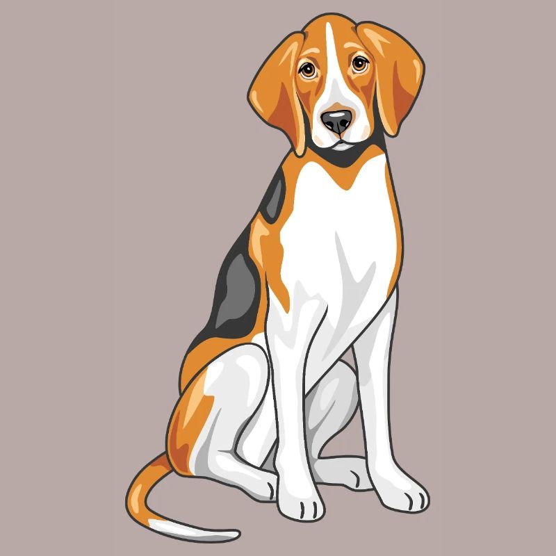 Sitzender Foxhound