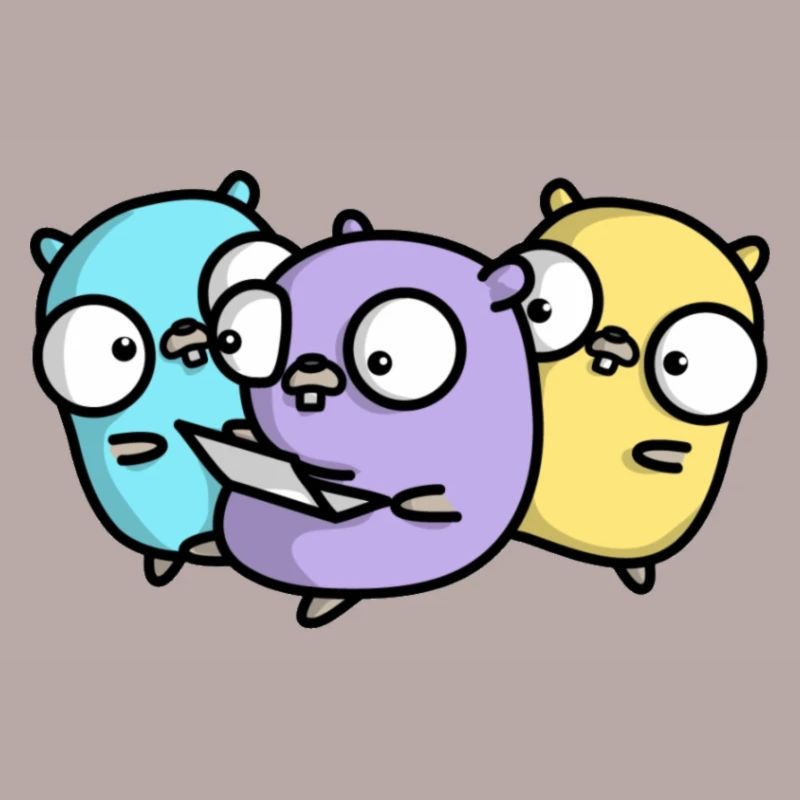 Trois gopher mignons à la programmation de la paire