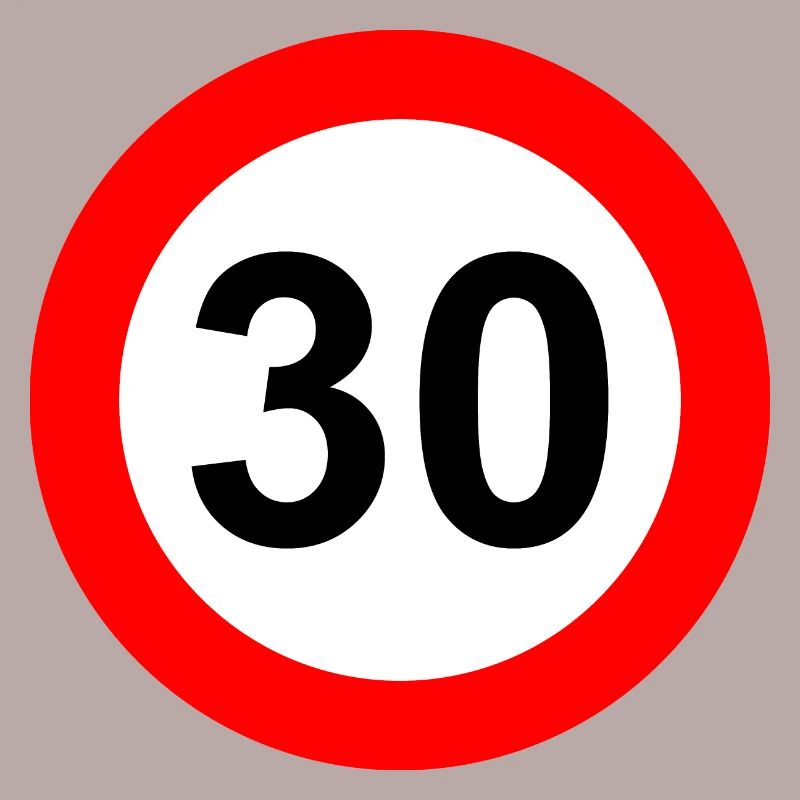 Panneau routier limite de vitesse 30
