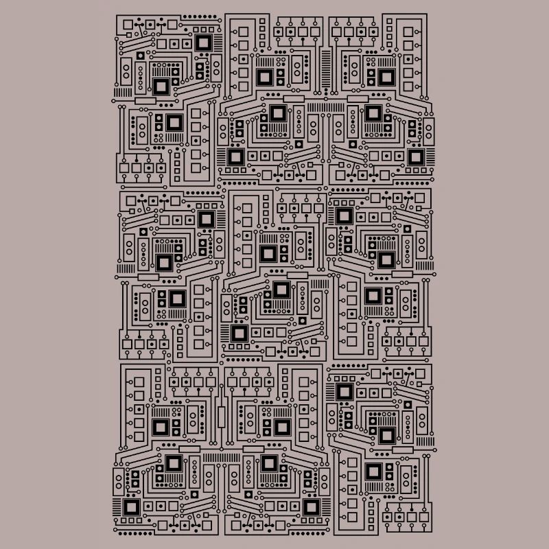 Circuit board CPU motif technology pattern computer gift