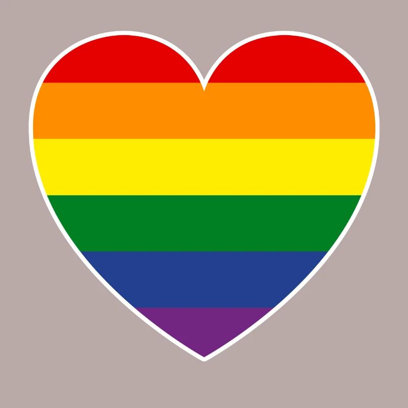 LGTB Pride drapeau en forme de cœur, classique