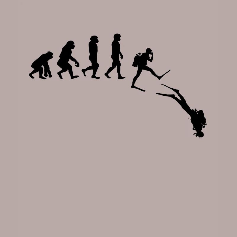 Taucher Evolution Tauchen Geschenkidee