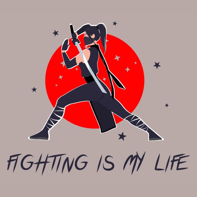 Combattant en pose de combat avec épée