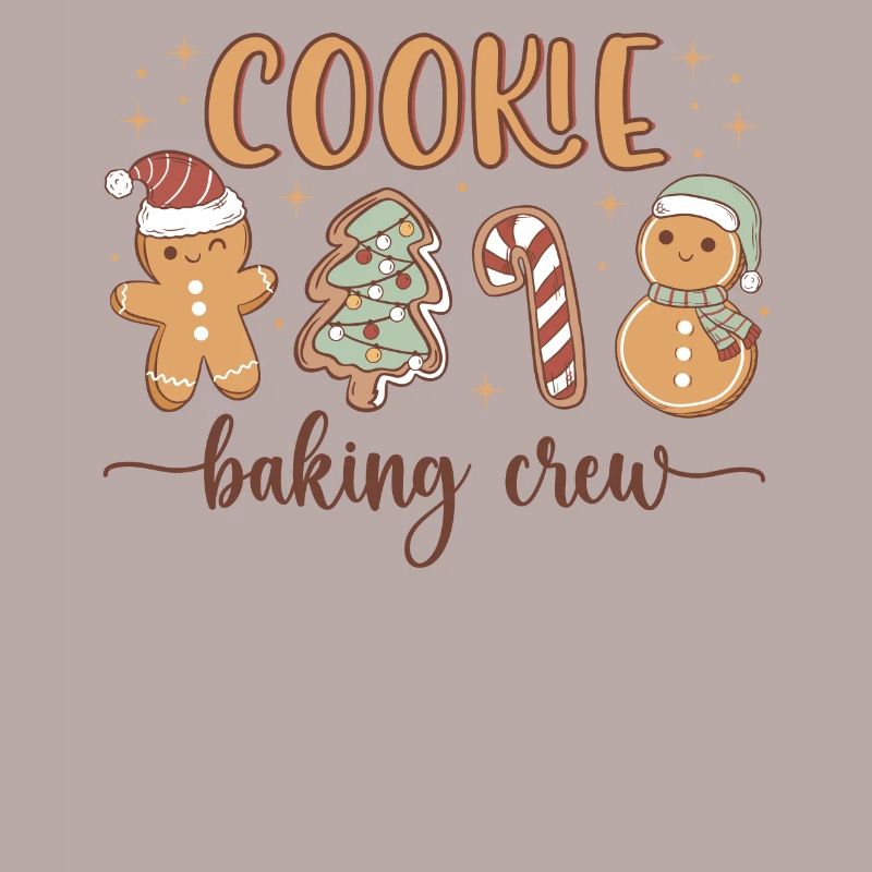 Christmas Cookie Baking Crew Funny Gingerbread