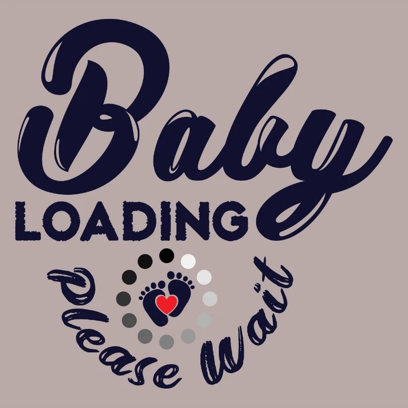 Baby wird geladen, werdende Mutter