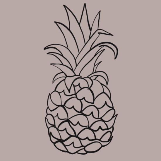 Cartoon pineapple hand drawn' Pillowcase 17,3'' x 17,3'' (45 x 45 cm) |  Spreadshirt