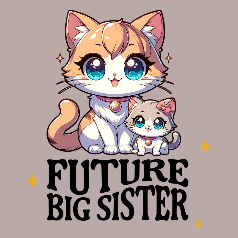 Ich bin bald eine Große Schwester süße Katzen