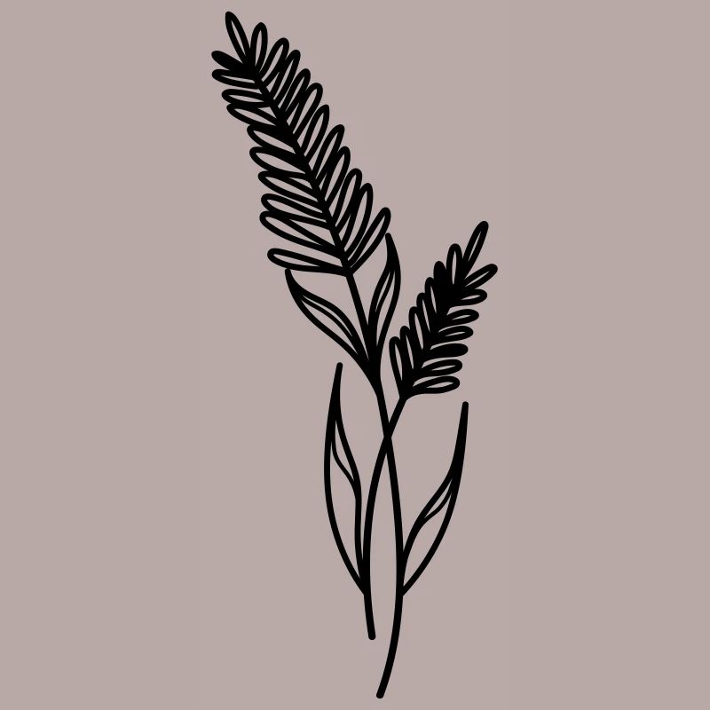 Wilde Blume boho line art