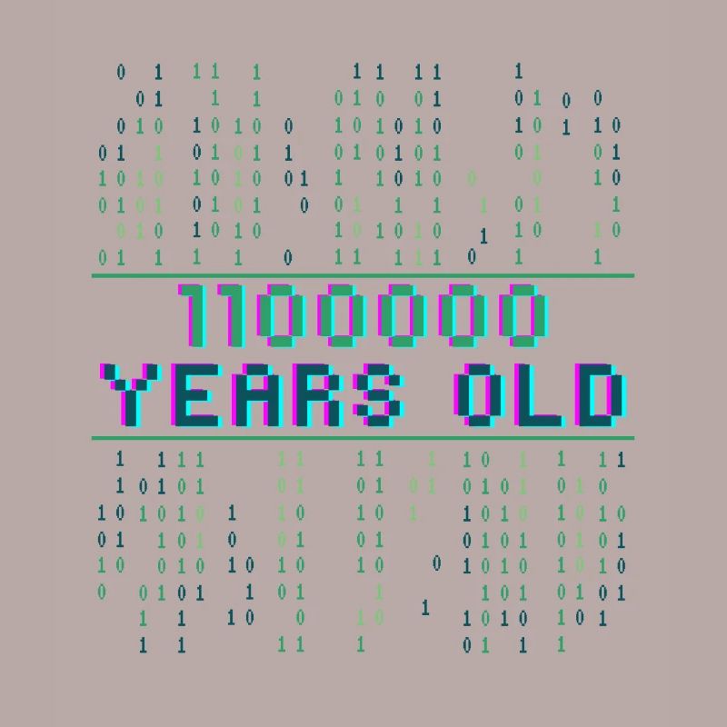 96e anniversaire 96 ans Code binaire Informatique