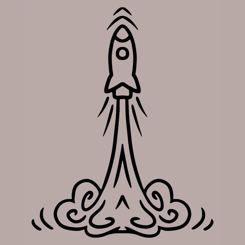 Rocket launch Raketenstart - Rakete Geschenkidee