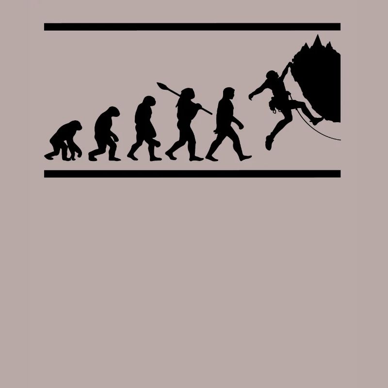 Rock climber climbing evolution