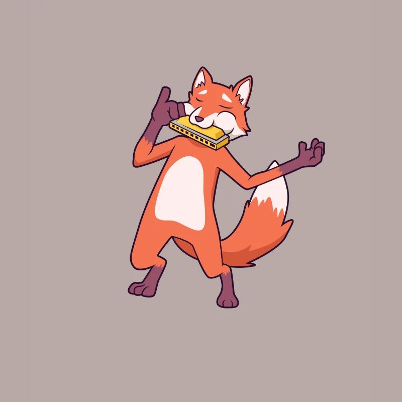 Fox joue de l’harmonica