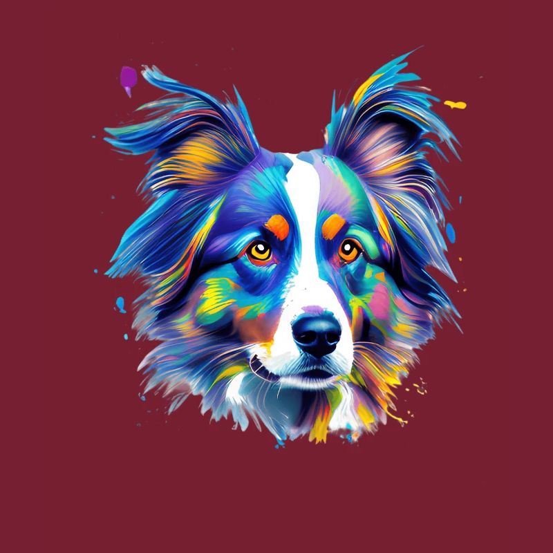 Australian Shepherd Aussie Hund Farbenfrohe Kunst