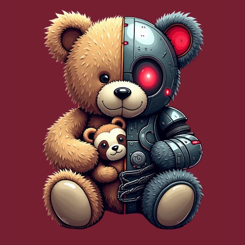 Funny Robot Tech Teddy Bear Cyborg Animal Bear