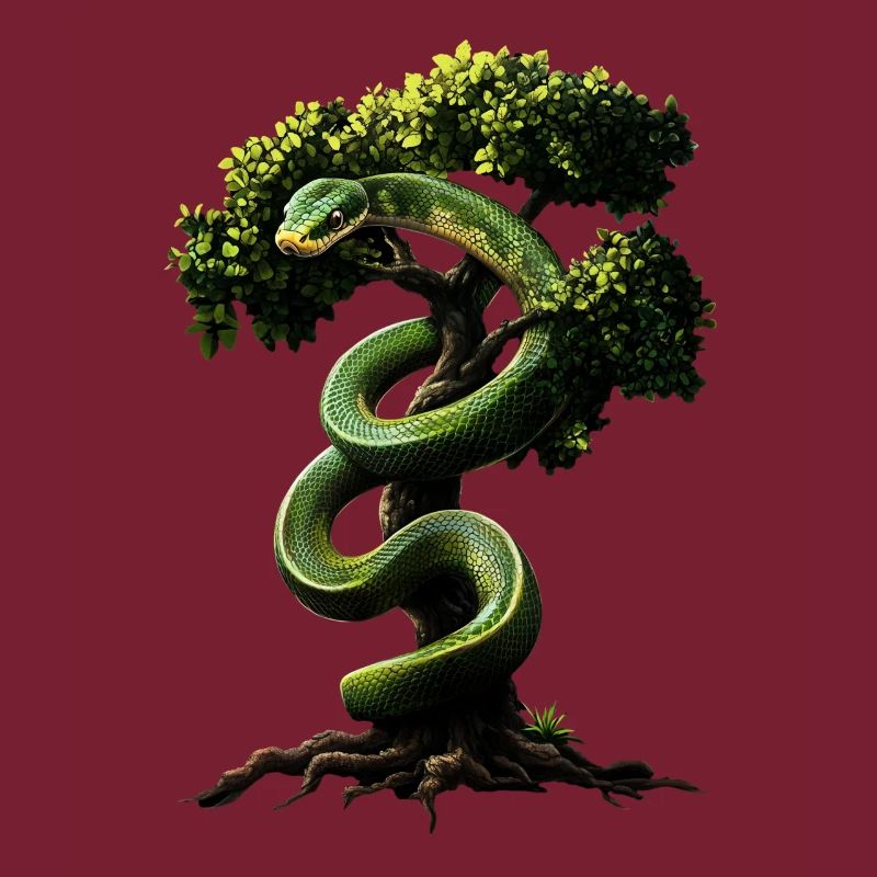 Arbre vert Python Serpents Amoureux Terrarium