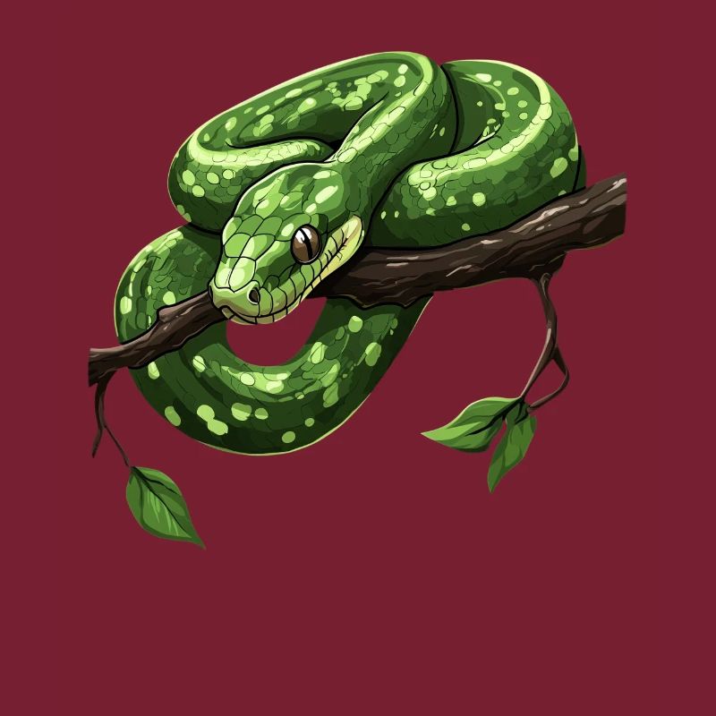 Green Tree Python Snakes Lover Terrarium