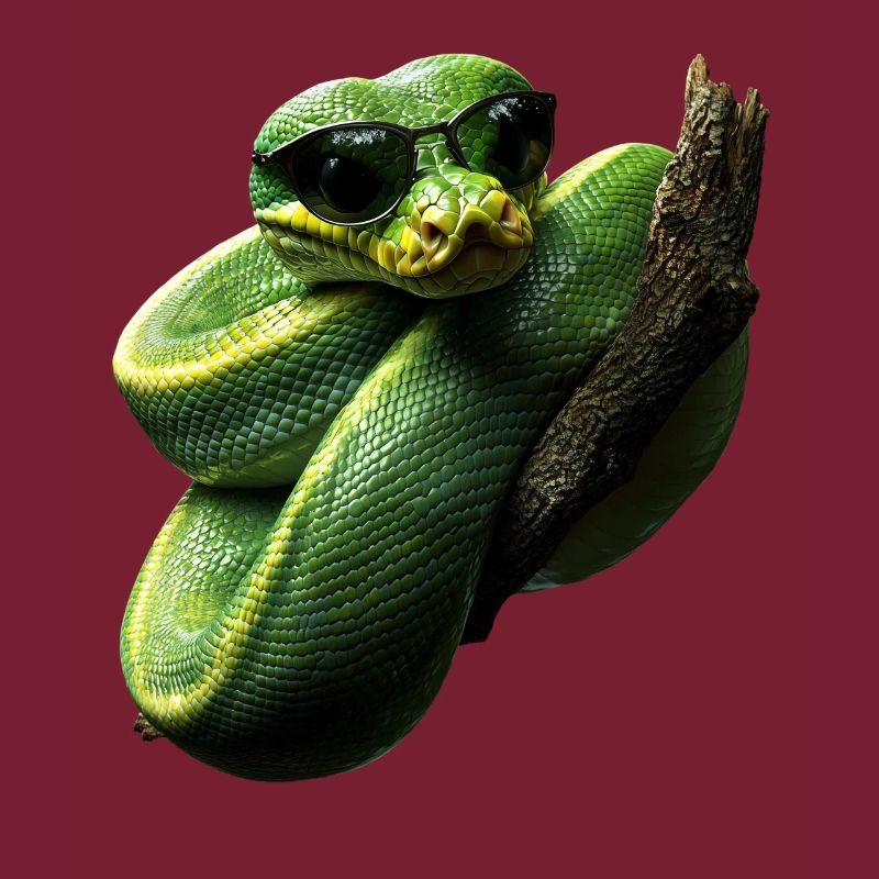 Arbre vert Python Serpents Amoureux Terrarium