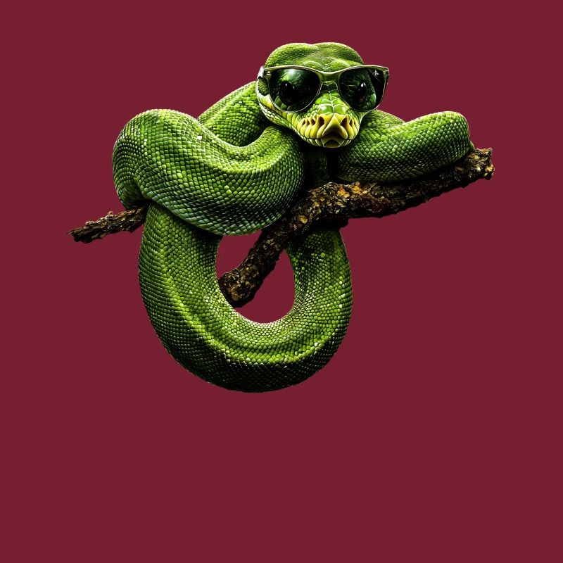 Arbre vert Python Serpents Amoureux Terrarium