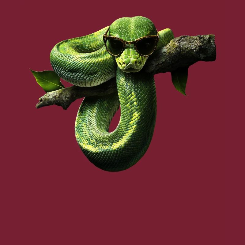 Arbre vert Python Serpents Amoureux Terrarium