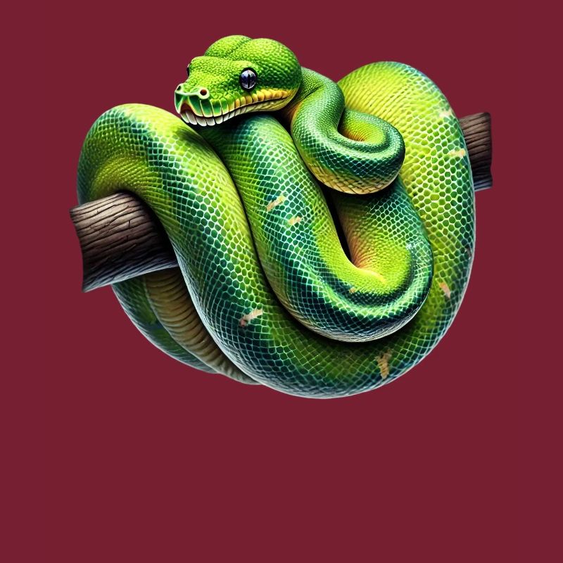 Arbre vert Python Serpents Amoureux Terrarium