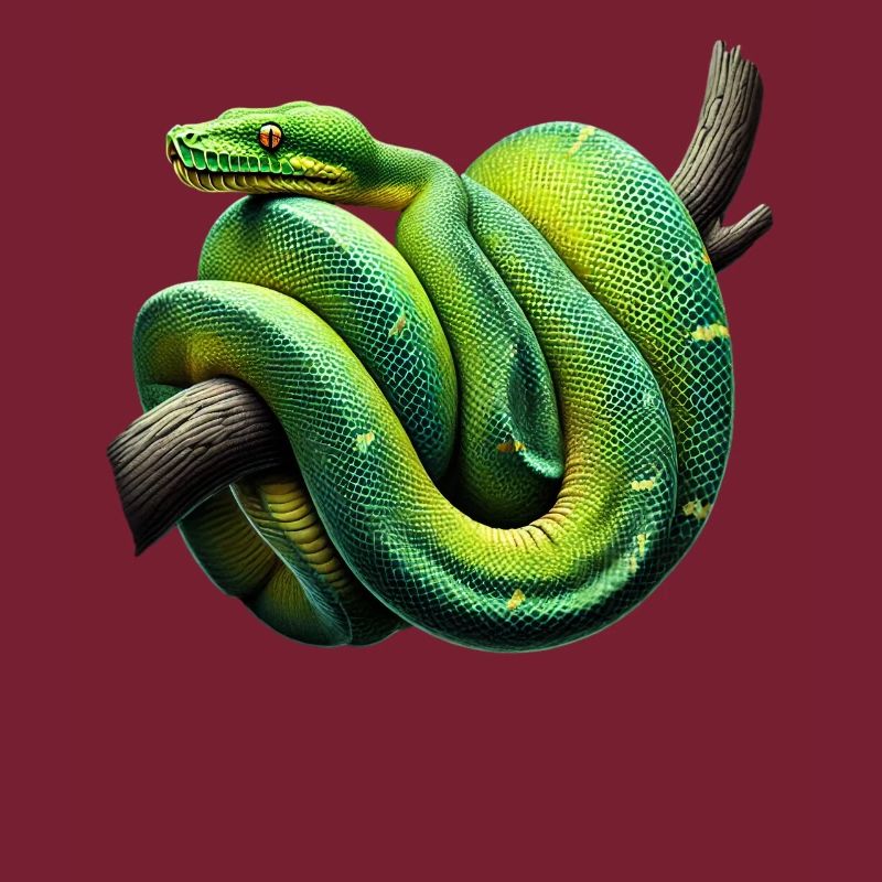 Arbre vert Python Serpents Amoureux Terrarium